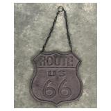 Cast Iron Route 66 Shield Sign