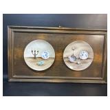 2 Hand Painted Porcelain Plates Signed Vondorn
