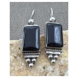 ATI 925 Mexico Sterling Silver & Onyx Drop