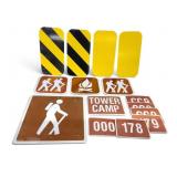 Metal & Plastic Sign Lot Camping
