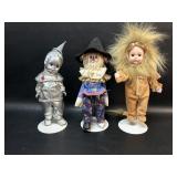 Wizard of Oz Dolls Lion Tin Man Scarecrow Madame