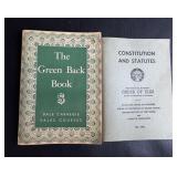 MCM Green Back Book w/ Order of Elks Constitution
