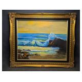 Original Oil Landscape on Canvas, Signed Fran
