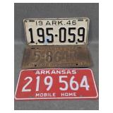 Old Arkansas License Plates- 1946, 67 +