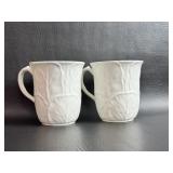 2 WedgeWood Coalport Mugs Green Backstamp