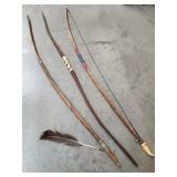 3 Vtg Hand Crafted Longbows