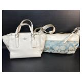 2 Coach Purses / Handbags Light Blue Signature w/