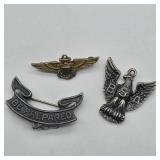STERLING SILVER MILITARY PINS PENDANT