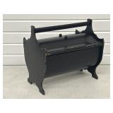 Vintage Wooden Sewing Caddy w/ Round Bottom