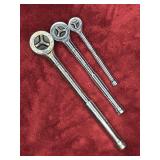 3 CRAFTSMAN SOCKET WRENCHES 1/4, 3/8, & 1/2 IN.