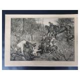 Vtg Print Hunting Wild Hogs in Arkansas