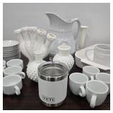 White Ceramics Lot w/ Small Yeti Cup