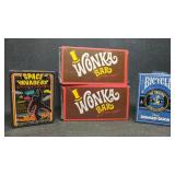 2 New Willy Wonka Wonka Bar Playing Cards Sets,