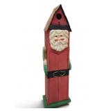 Large Vtg Santa Clause Bird House Christmas