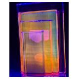 UV Reactive Geometric Crystal Sculpture, some