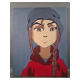 The Boondocks Style Girl Acrylic Canvas Painting