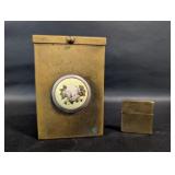 Vintage Brass Cigarette Case & A.T.C. Lighter (