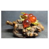 UV Reactive Vintage Large Amber Lucite Grape