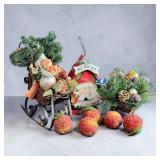 Decorative Tabletop Sleigh Christmas Decor w/