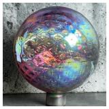 Cobalt Blue Gazing Ball Has some white paint