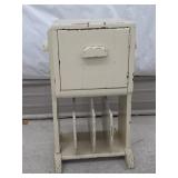 Art Deco White-Washed Smoke Stand