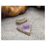 Sterling Silver & Amethyst Crystal Pendant