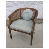 Vintage Barrel Chair w/ Woven Back