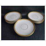 Vtg T&V Limoges Bone China Gold Trim 11 pcs