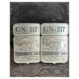 PAIR SILVER TONE FORD DEARBORN, MICHIGAN PLANT