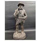 Signed Michael Garman Trapper Bronze Toned Figure
