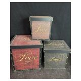 LIVE, LAUGH, LOVE NESTING STORAGE BOXES