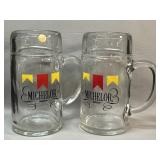 Pair Michelob 1 Liter Beer Mugs Austria 8ï¿½ Tall