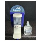 MOXIE HAND SANITIZER DISPENSER IN METAL STAND W/