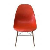 MCM Orange Molded Chair Mid Century Scoop Chair