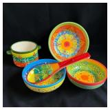 Handmade/ Hand Painted Dishes Spain 5 Pieces