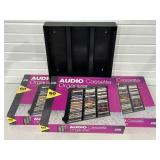 3 New Alpha Audio 60 Cassette Tape Storage Rack