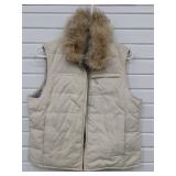 Small Ladies Faux Fur Collar Insulated Vest