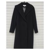 Ladies Calvin Klein Black Wool Long Coat