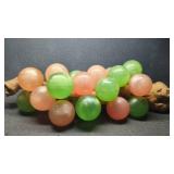 Vintage Pink & Green Lucite Grape Cluster on