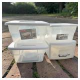 4 Sterilite Plastic Containers Drawer Container 8