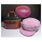 Vintage Pink Suede Newport News Newsboy Cap,