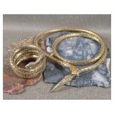 Whiting & Davis Coiled Snake Bracelet & Necklace
