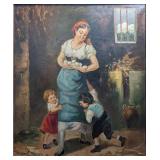 Vintage Original Oil on Canvas by T. Massimo.