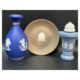 Vintage Wedgwood Jasperware Deep Blue Vase ,