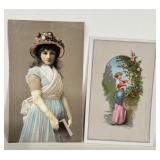 2 Advertising Cards Demon Dyspepsia & Gem Yeast