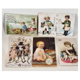 6 Antique Advertising Cards 1 w/ 1899 Calendar