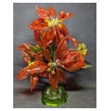 Crystalin Poinsettia Flower Acrylic Lucite