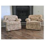 Pair of Sun Room Upholstered Arm Chairs