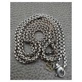 David Yurman Sterling Box Chain & 585 925 DY Tag