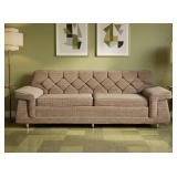 Mid Century Sofa / Couch Tweedy look w/ Metallic
